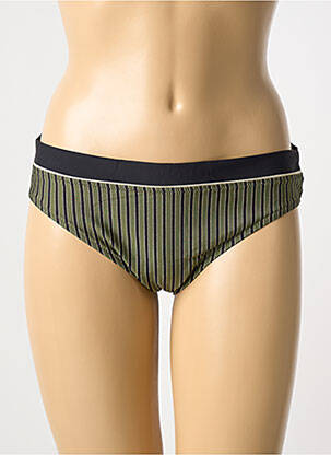 Bas de maillot de bain tissage satiné culotte vert ROSA FAIA femme