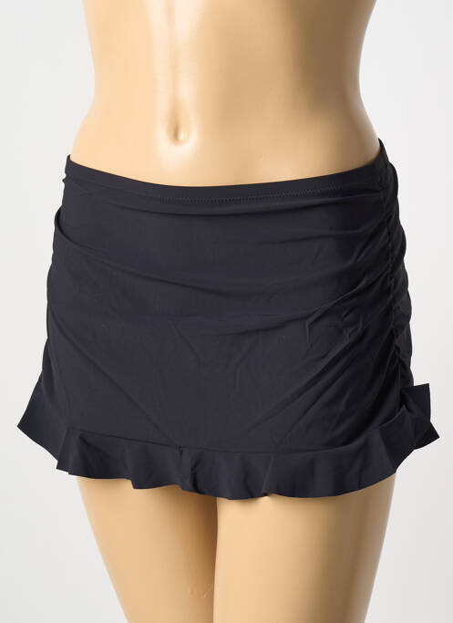 Bas de maillot de bain effet matière satinée culotte noir ROSA FAIA femme