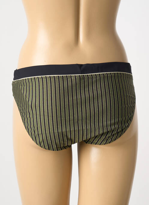 Bas de maillot de bain tissage satiné culotte vert ROSA FAIA femme