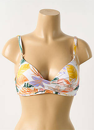 Haut de maillot de bain stretch haut soutien-gorge moulé orange ROSA FAIA femme