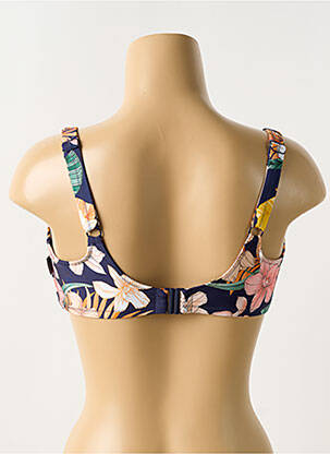 Haut de maillot de bain stretch haut soutien-gorge emboitant bleu ROSA FAIA femme