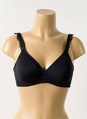 Soutien-gorge effet matière satinée haut soutien-gorge moulé noir ROSA FAIA femme
