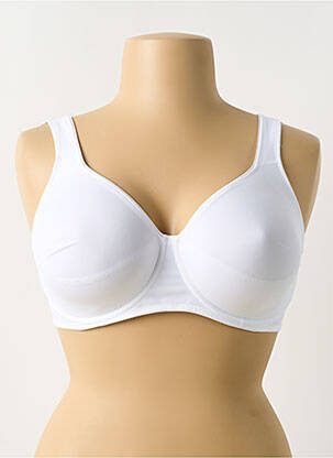 Soutien-gorge effet matière satinée haut soutien-gorge emboitant blanc ROSA FAIA femme