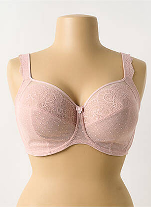 Soutien-gorge effet matière satinée haut soutien-gorge emboitant rose ROSA FAIA femme