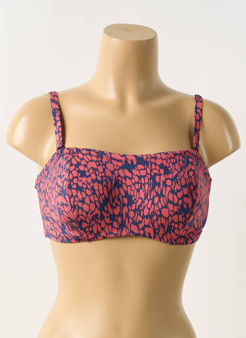Haut de maillot de bain stretch haut bandeau rose ROSA FAIA femme