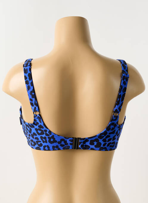 Haut de maillot de bain stretch haut soutien-gorge emboitant bleu ROSA FAIA femme