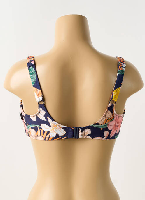 Haut de maillot de bain stretch haut soutien-gorge emboitant bleu ROSA FAIA femme