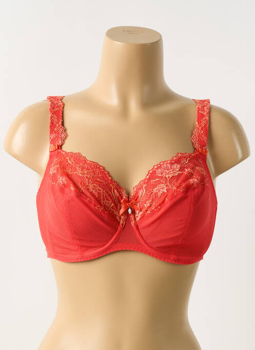 Soutien-gorge légère et transparente haut soutien-gorge emboitant rouge ROSA FAIA femme