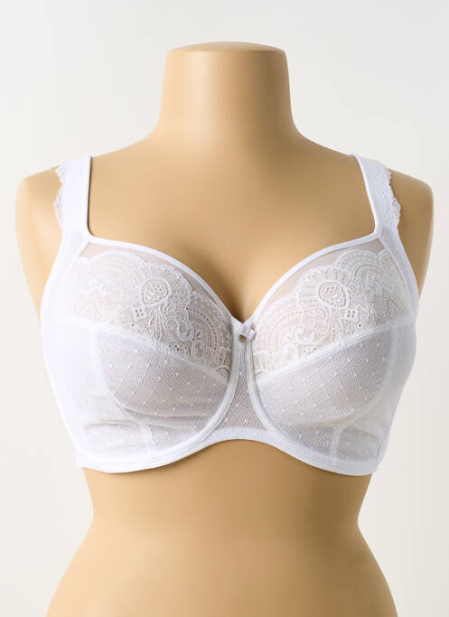 Soutien-gorge effet matière satinée haut soutien-gorge emboitant blanc ROSA FAIA femme