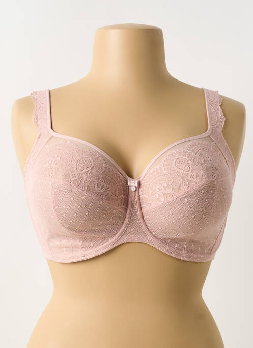 Soutien-gorge effet matière satinée haut soutien-gorge emboitant rose ROSA FAIA femme