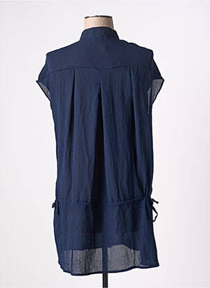 Chemisier manches courtes manches courtes bleu ARELINE femme