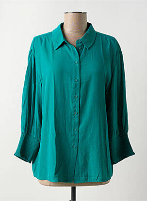Chemisier coupe fluide manches longues vert CREAM femme
