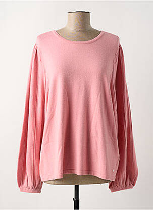 Pull coupe cintrée manches longues rose CREAM femme