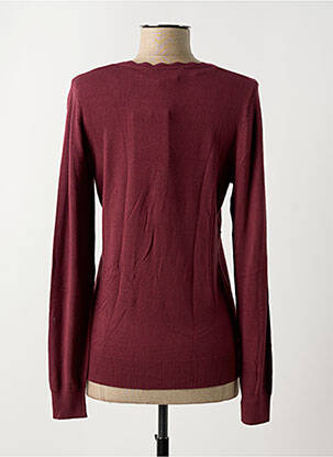 Pull coupe cintrée manches longues rouge ICHI femme
