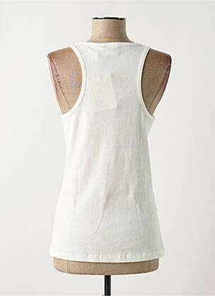 Débardeur tissage côtelé sans manche beige ICHI femme