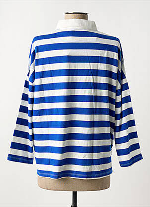 Polo manches 3/4 manches 3/4 bleu JANE BLUE femme