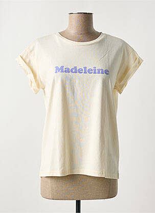 T-shirt sérigraphie floquée manches courtes beige GRACE & MILA femme