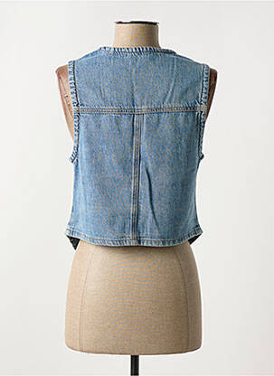 Gilet sans manche fausses poches bleu JANE BLUE femme