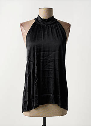Top coupe fluide sans manche noir PAKO LITTO femme