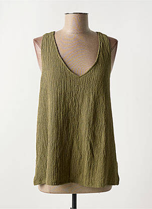 Top stretch sans manche vert B.YOUNG femme
