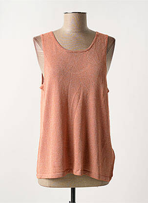 Top stretch sans manche orange CREAM femme