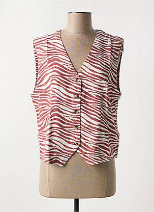 Gilet sans manche coupe cintrée marron B.YOUNG femme