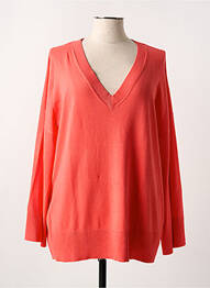 Pull col v manches longues orange B.YOUNG femme