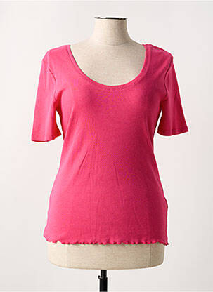 T-shirt stretch manches courtes rose B.YOUNG femme