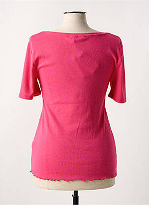 T-shirt stretch manches courtes rose B.YOUNG femme