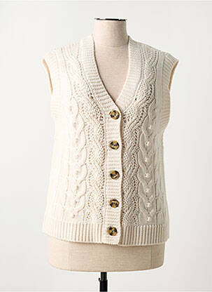 Gilet sans manche beige WHITE STUFF pour femme