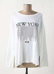 Top blanc FIVE pour femme seconde vue