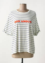 T-shirt bleu ICHI pour femme seconde vue