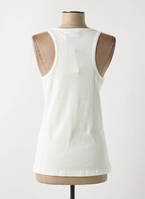 Débardeur coupe ajustée sans manche beige ICHI femme