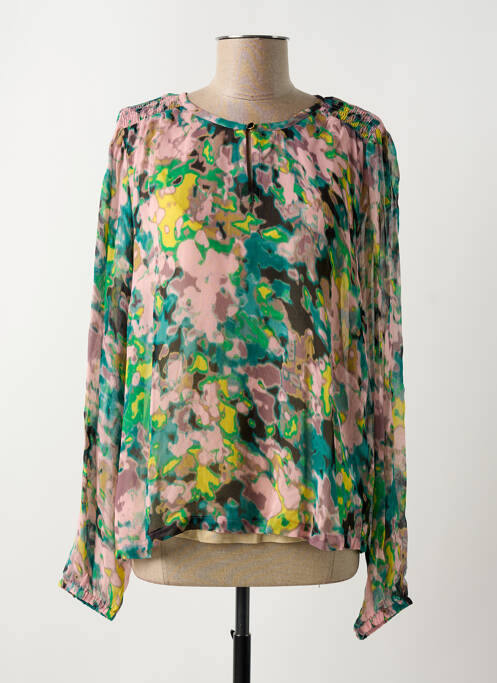 Blouse légère et transparente manches longues rose CREAM femme