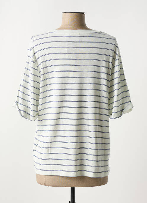 T-shirt manches mi-longues manches courtes bleu ICHI femme