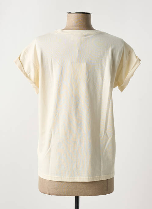 T-shirt sérigraphie floquée manches courtes beige GRACE & MILA femme