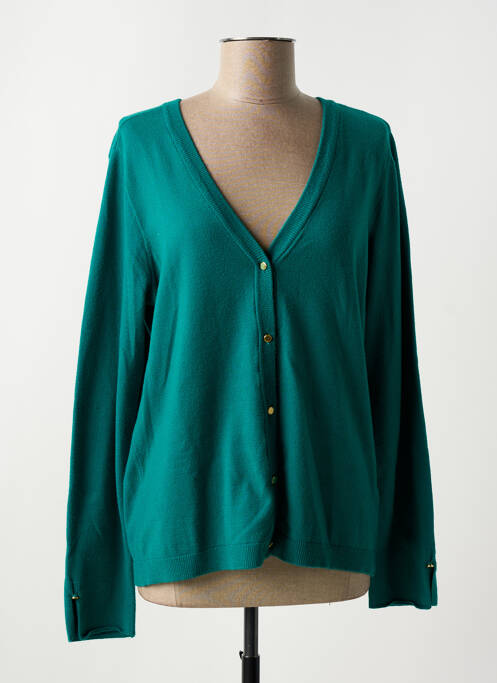Gilet manches longues stretch vert CREAM femme