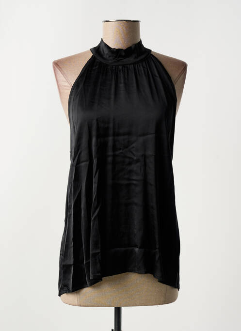 Top coupe fluide sans manche noir PAKO LITTO femme