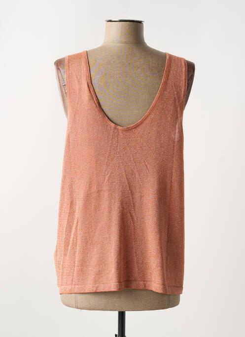 Top stretch sans manche orange CREAM femme