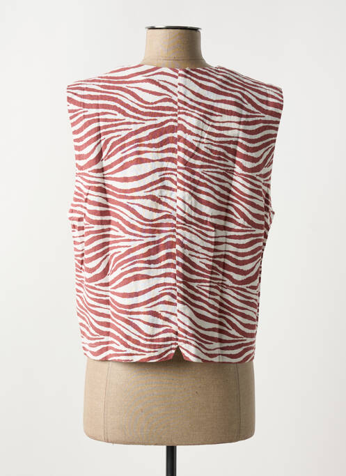 Gilet sans manche coupe cintrée marron B.YOUNG femme