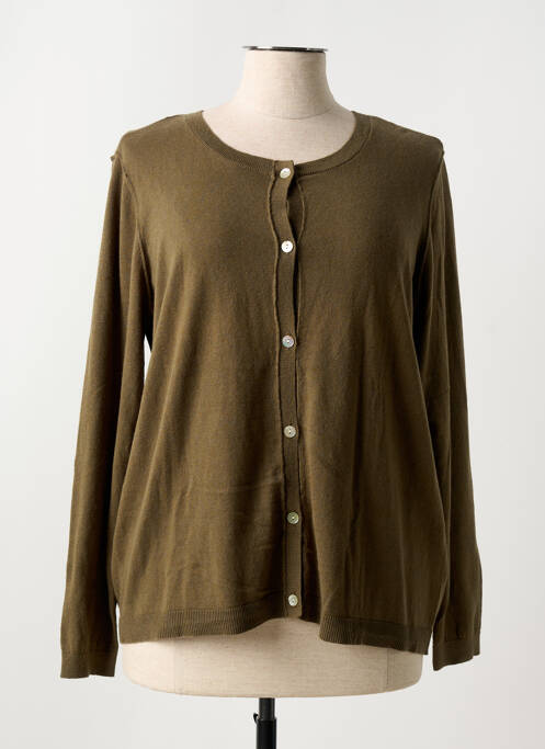 Gilet manches longues stretch vert CREAM femme