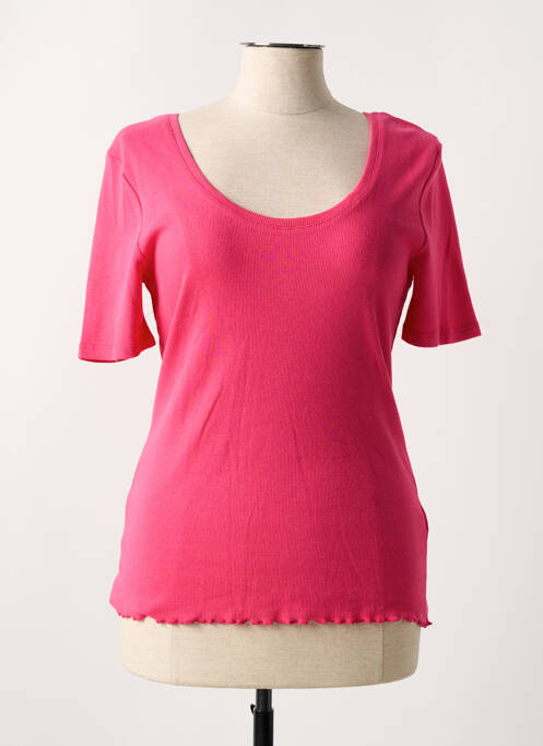 T-shirt stretch manches courtes rose B.YOUNG femme