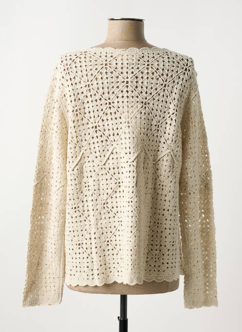 Gilet manches longues beige CREAM femme