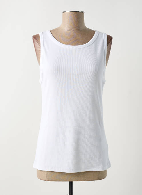 Débardeur blanc ICHI pour femme
