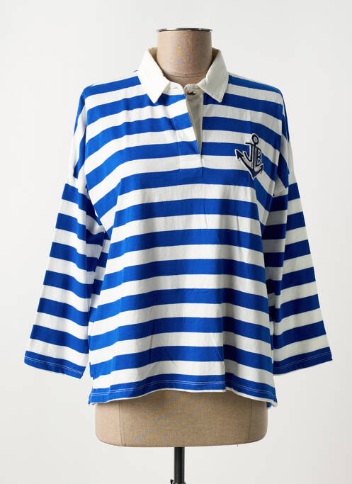 Polo bleu JANE BLUE pour femme
