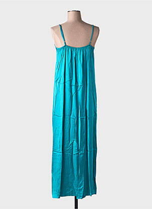 Robe longue coupe fluide fines bretelles bleu LA FEE MARABOUTEE femme