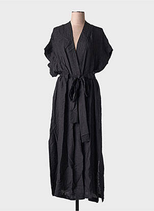 Robe longue manches courtes manches courtes noir BSB femme