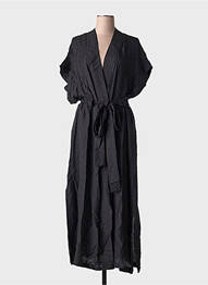 Robe longue manches courtes manches courtes noir BSB femme