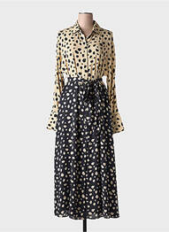 Robe longue manches longues manches longues noir LOLA CASADEMUNT femme