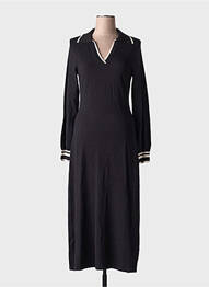 Robe pull stretch manches longues noir CREAM femme